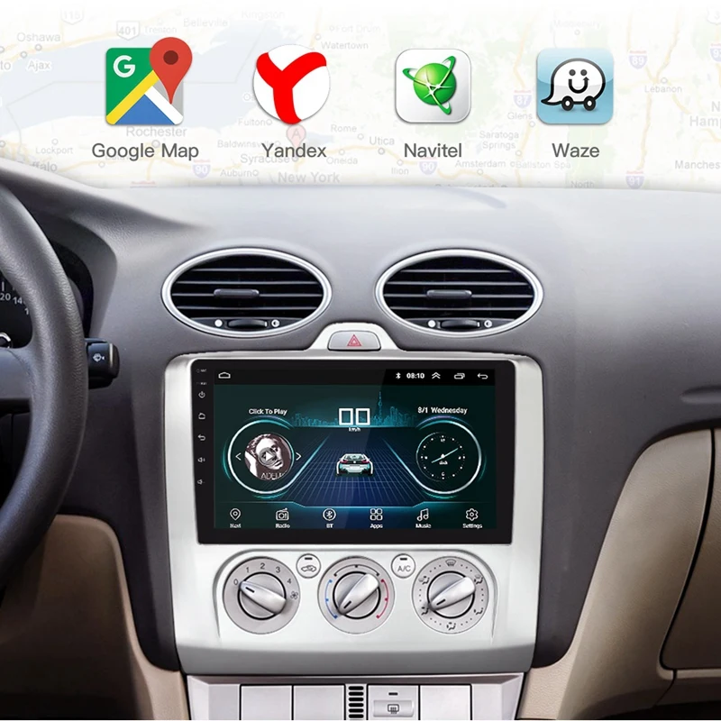 9 дюймов Android 8,1 gps-навигация Авторадио мультимедийный dvd-плеер Bluetooth wifi MirrorLink OBD2 Универсальный 2Din автомобильный радиоприемник для