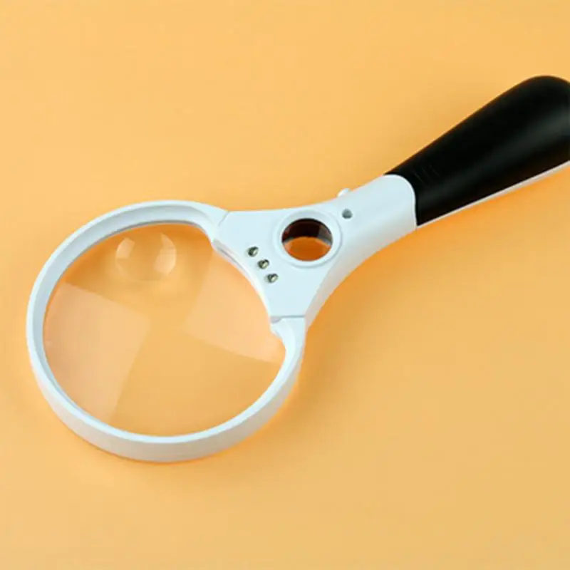 

5.4inch Extra Large Handheld LED Magnifier 2X 4X 25X Magnifying Glass Loop Loupe With 3 LED Lights Magnifying Glasses