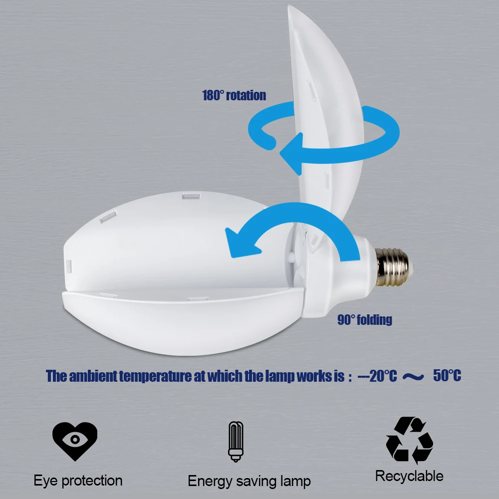 45W E27 Petal Led Bulb LED Light Non-Flicker SMD2835 AC85V-265V Super Bright Led Lamp Angle-Free Adjustable Lampada