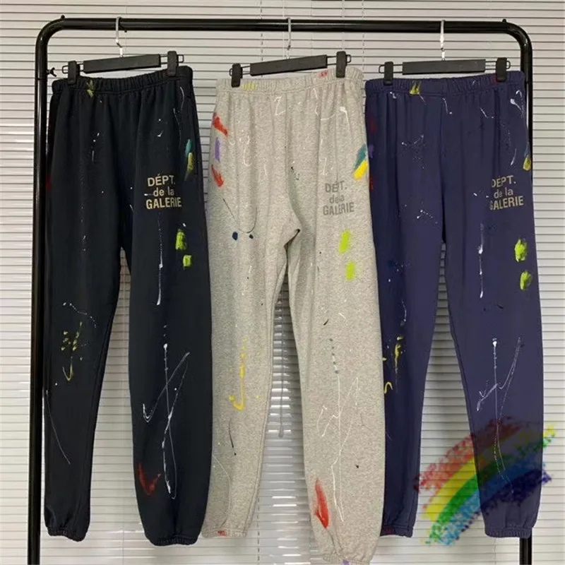 2020FW Manual Splash ink Gallery Dept Sweatpants Joggers Drawstring Streetwear Graffiti Gallery Dept Vintage Pants trousers 2020FW Manual Splash ink Gallery Dept Sweatpants Joggers Drawstring Streetwear Graffiti Gallery Dept Vintage Pants trousers