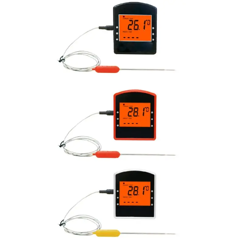 

Bluetooth Food Thermometer with Long Probe LCD Display for Meat BBQ Kitchen Tool
