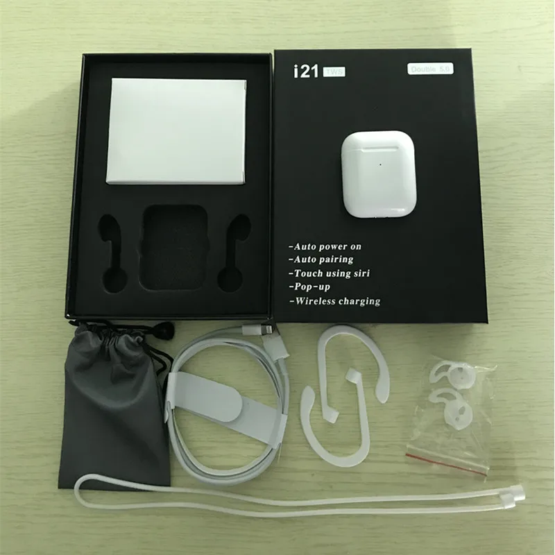 

1:1 size AP2 New i21 TWS auto-window function support wireless charge Bluetooth Earphone PK w1 chip PK i10 i20 i13 i12 tws