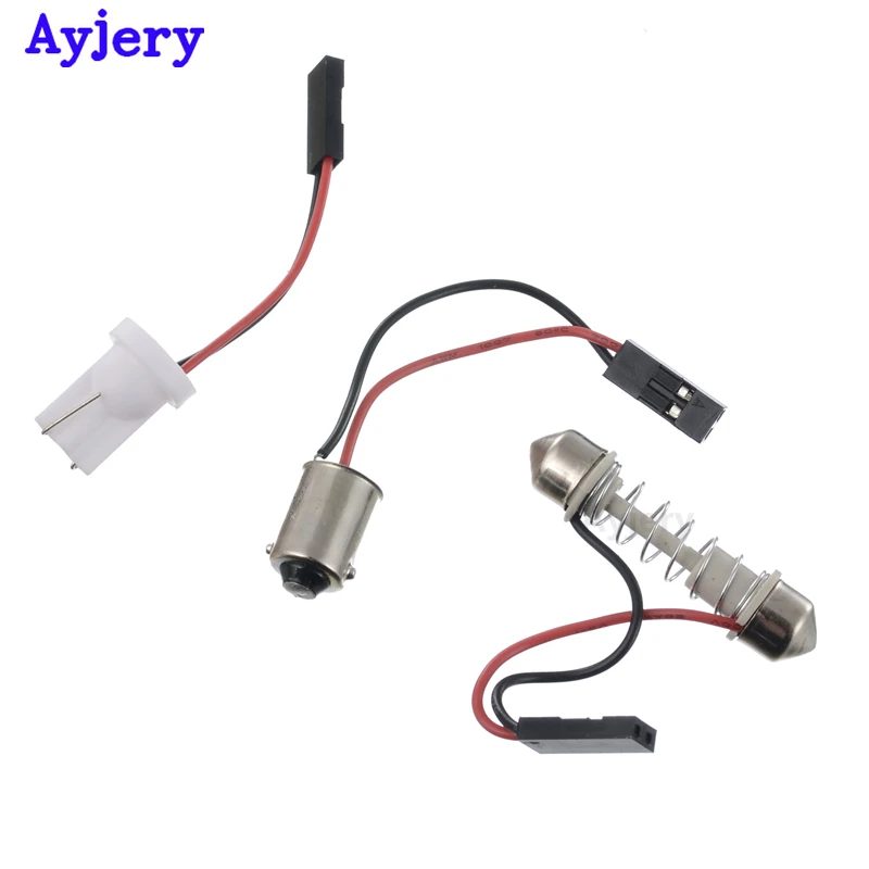 Ayjery 50 шт. Автомобильный светодиодный COB 48 SMD 12 В DC панель света 48 Светодиодный внутренний купол света с T10+ гирлянда/BA9S розетка