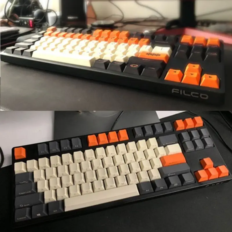 УГЛЕРОДНЫЙ ЦВЕТ 104+ 21 ключ лазерная резьба OEM профиль PBT для filco Cherry G80-3800 3850 3000 механическая клавиатура