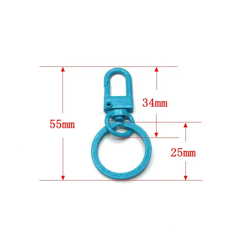 5Pcs/ Colorful Metal Key Openable Unisex Keyring Keychain Keyfob DIY Jewelry Accessories