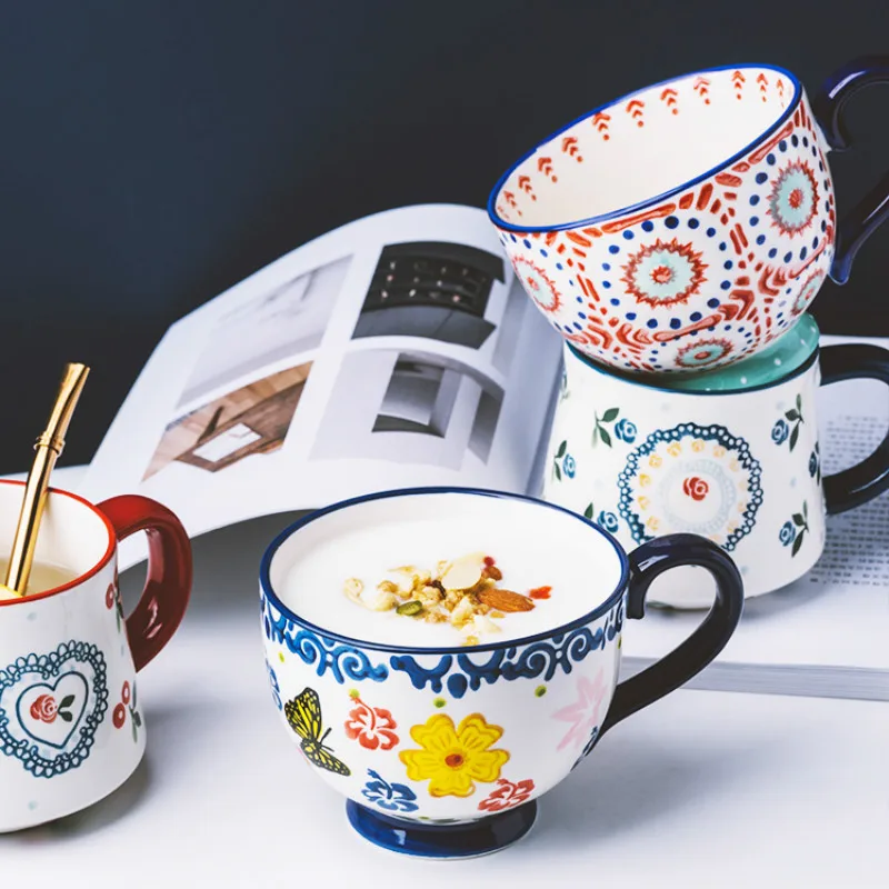 Ins/пара, ручная роспись, caneca, американский стиль, кофейная чашка, tazas de ceramica creativas, Рождественская кружка, забавные чашки и кружки, любовь