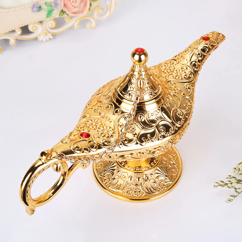 Zinc Alloy Aladdin Lamp Decor Wishing Tea Oil Pot Fairy Tale Craft Gift | Дом и сад