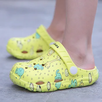 

Summer Slippers Kids Sandals Children Cartoon Cave Shoes Antiskid Boys Girls Beach Slippers Toddler Child Garden Shoes Flip Flop