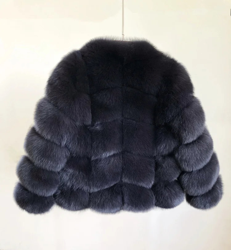 Pudi CT933 женское вязаное изделие из натурального Лисьего меха, куртка, пальто с воротником-стойкой и вшивным Женская модная зимняя одежда теплая натуральная меховая шуба, верхняя одежда