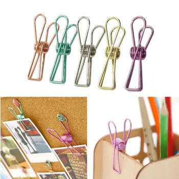 

6 pcs/lot Cute Fish Clip Hollow Out Metal Binder Clips Notes Letter Paper Clip Office Supplies Receipt Holder