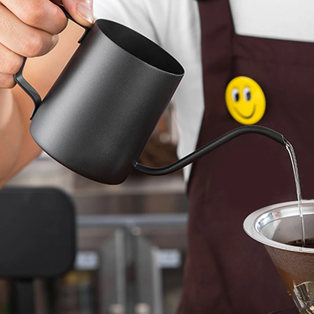

350ML Stainless Steel Long Mouth Coffee Cup Espresso Coffee Percolato Coffee Pot Is Used To Brew Latte Coffee Utensils Mark 1pcs