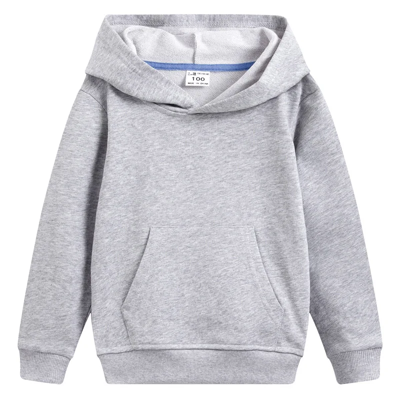 DE PEACH Autumn Winter Cotton Kids Girls Boys Hoodies Outerwear Teenager Children Hooded Pullover S