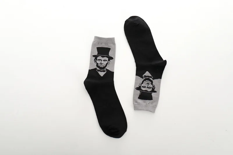Модные хлопковые мужские носки, повседневные женские носки в стиле унисекс с рисунками маслом, забавные носки для скейтборда в стиле хип-хоп