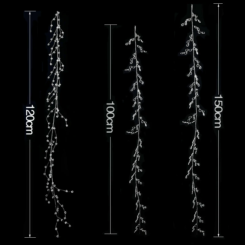 100/120/150cm Acrylic Crystal Bead Curtain Clear Water Drop Diamond Shape Branch String Garland For Wedding Party Decor Supplies