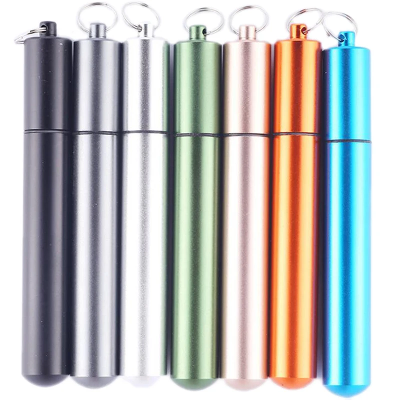 Reusable Metal Drinking Straws Stainless Steel Metal Drinking Straw Reusable Straws Set Sealing Tube Brush