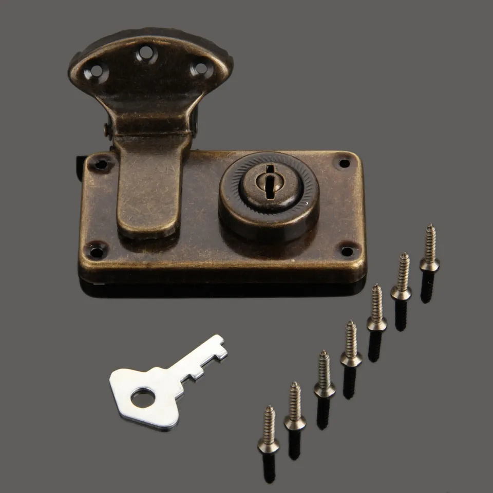 30 Serrature Hasp Vintage Per Scatole Di Legno - Chiavistelli Decorativi Con Viti - Foto 4