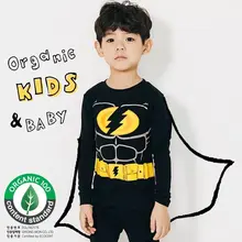 Unifriend/ стиль; сезон осень-зима; детское нижнее белье из органического хлопка; костюм; домашняя одежда для малышей; хлопковая облегающая одежда