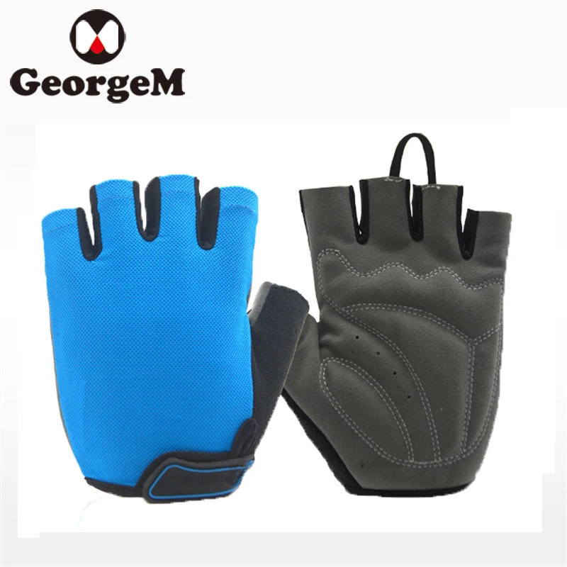 Синий GOMGIRONA Guantes Ciclismo перчатки с полупальцами велосипедные перчатки для спорта на открытом воздухе, альпинизма, велосипедные перчатки Luvas для езды на велосипеде - Цвет: Синий