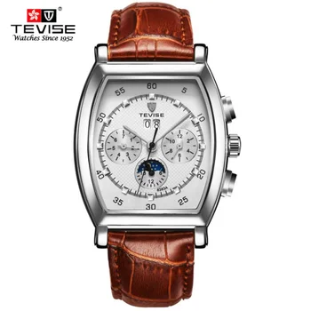 

Retro rectangular multi-function Men's Watches Top Brand Luxury Automatic Mechanical Watch Men Fashion Waterproof Calendar Clock