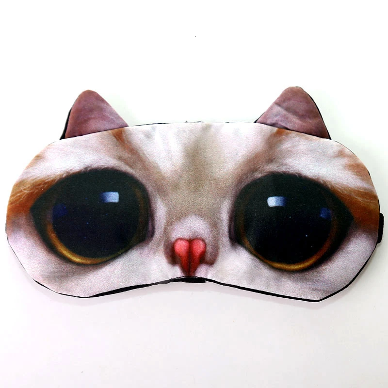 Забавные 3D глаз ночная маска для лица на основе Пёс из мультфильма кошка спальный мешок льда плотные защита глаз маска для глаз для Для мужчин и Для женщин студентов - Цвет: 7C