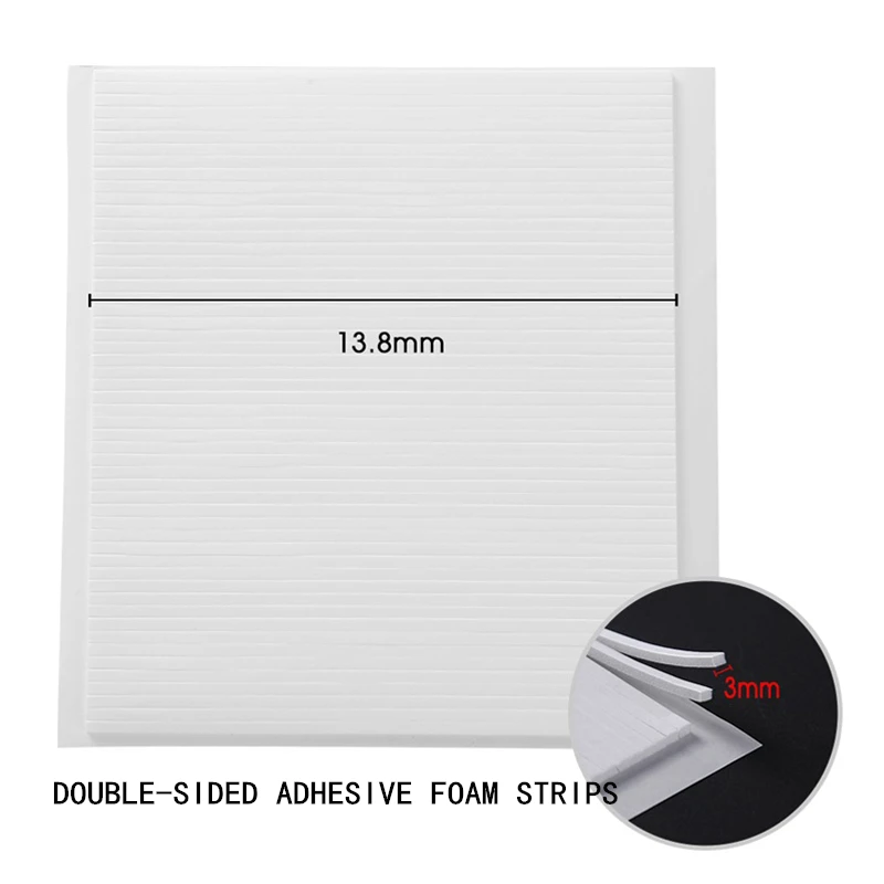 13.8cm Length Double-sided Adhesive Foam Strips Hook Loop Tape for DIY Scrapbooking Craft Shaker Cards Making Tool 3/5 mm Width