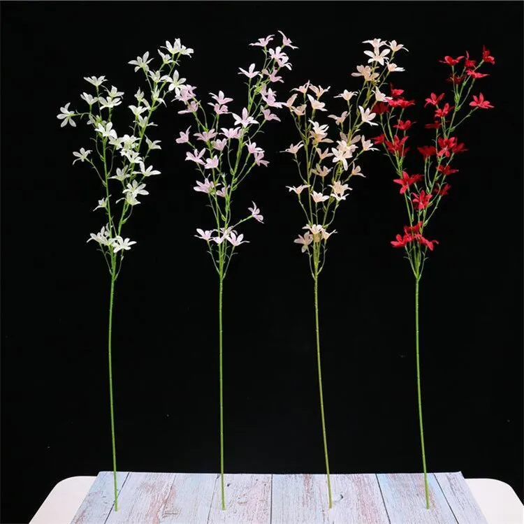 10 шт. поддельные длинные Стволовые Oncidium(2 стебля/шт) 37," Длина Моделирование мини Орхидея для свадьбы дома декоративные искусственные цветы