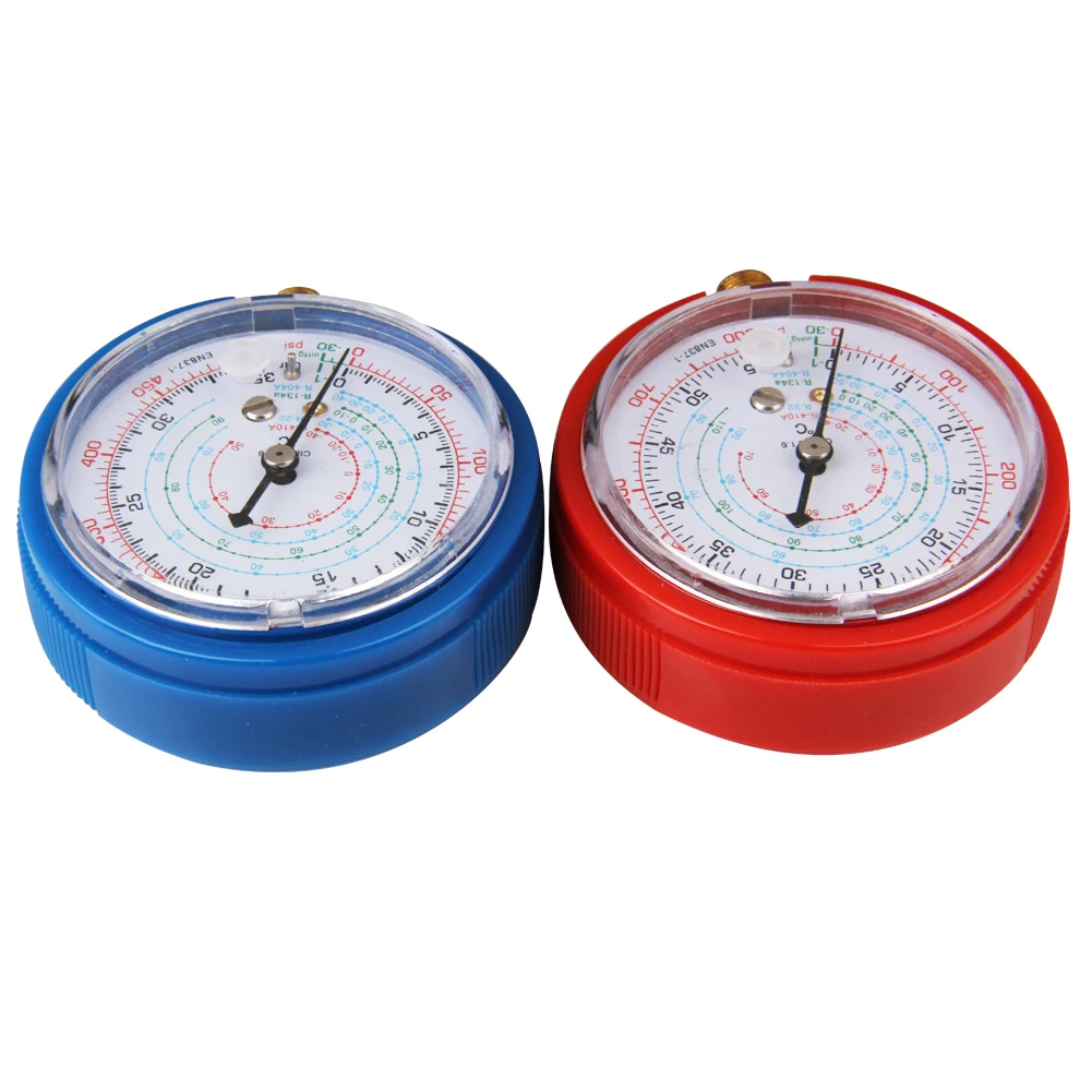 Car Auto Low&High Pressure Gauge Refrigeration AC Air Conditioner Manifold Gauge R134A