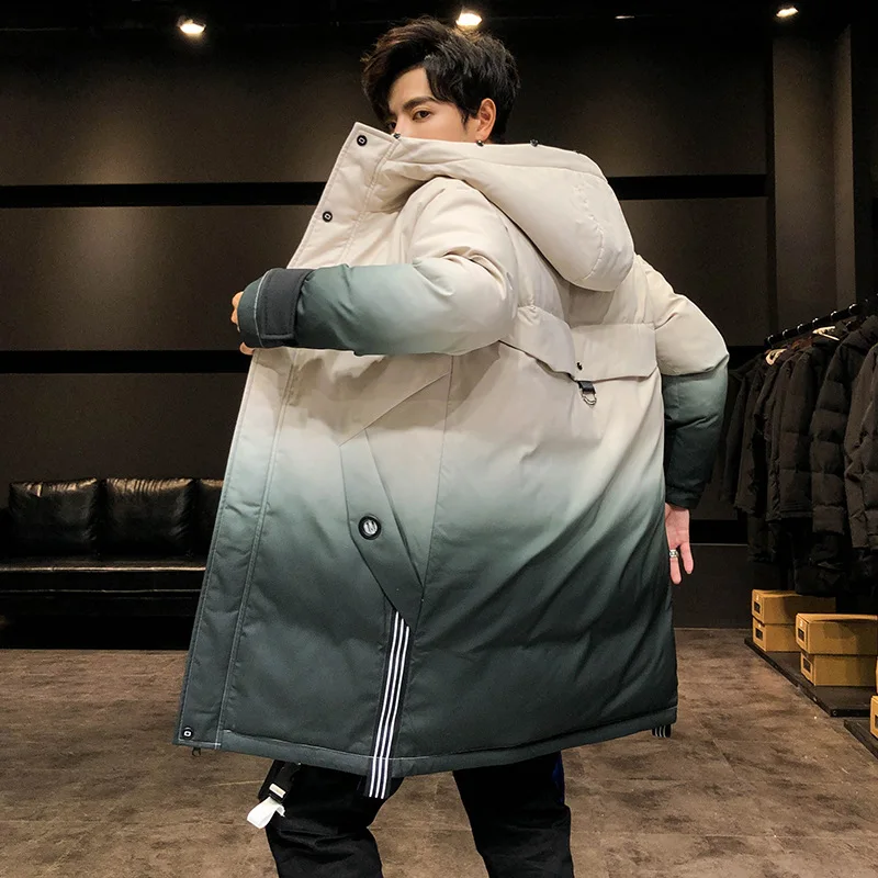 Осень и зима новое поступление с капюшоном градиентное хлопковое пальто размера плюс утепленный пуховик хлопковая куртка