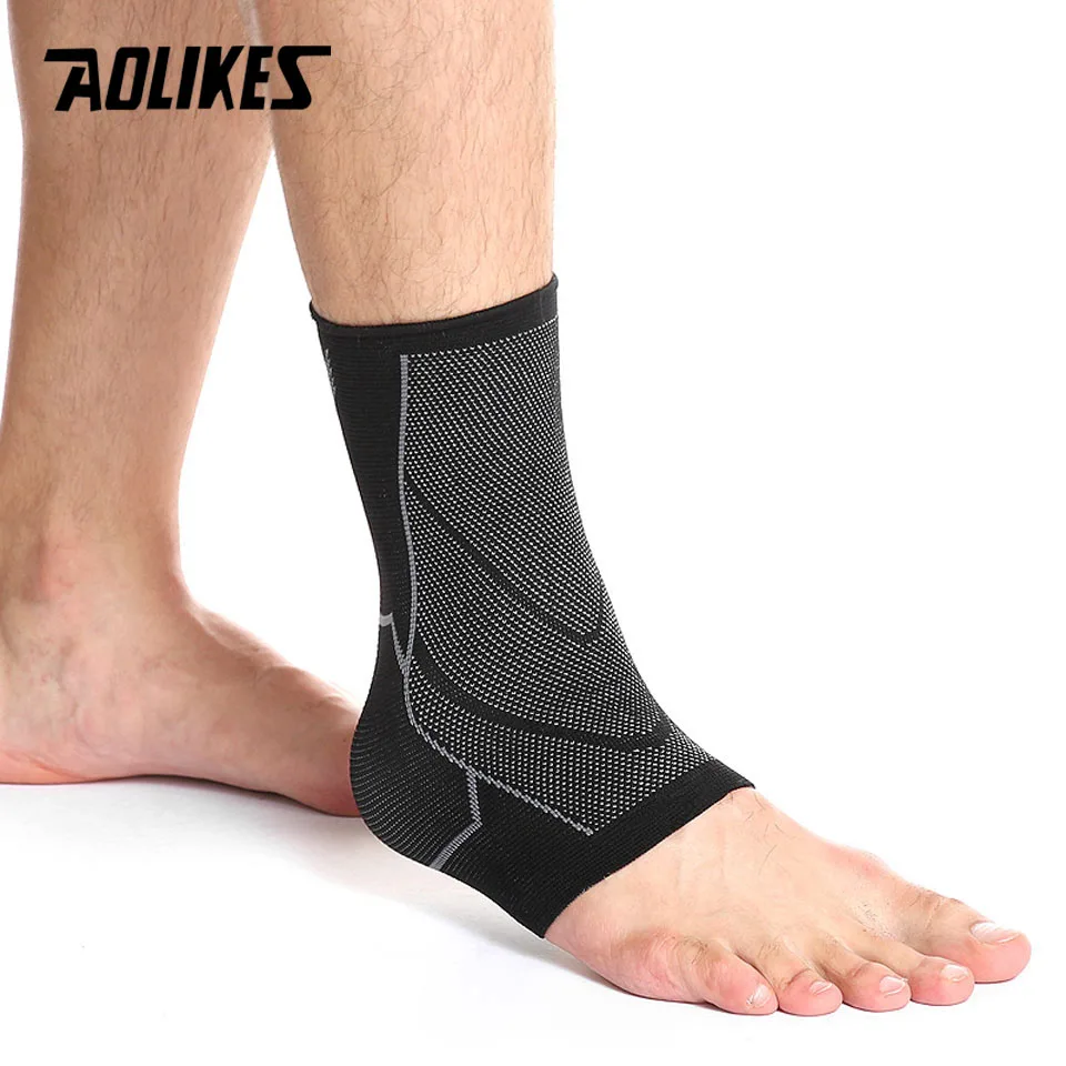 AOLIKES 1 шт. Спортивная опора для защиты лодыжек эластичная повязка на голеностопный сустав хлопок комфорт от растяжений Баскетбол Футбол безопасность ног