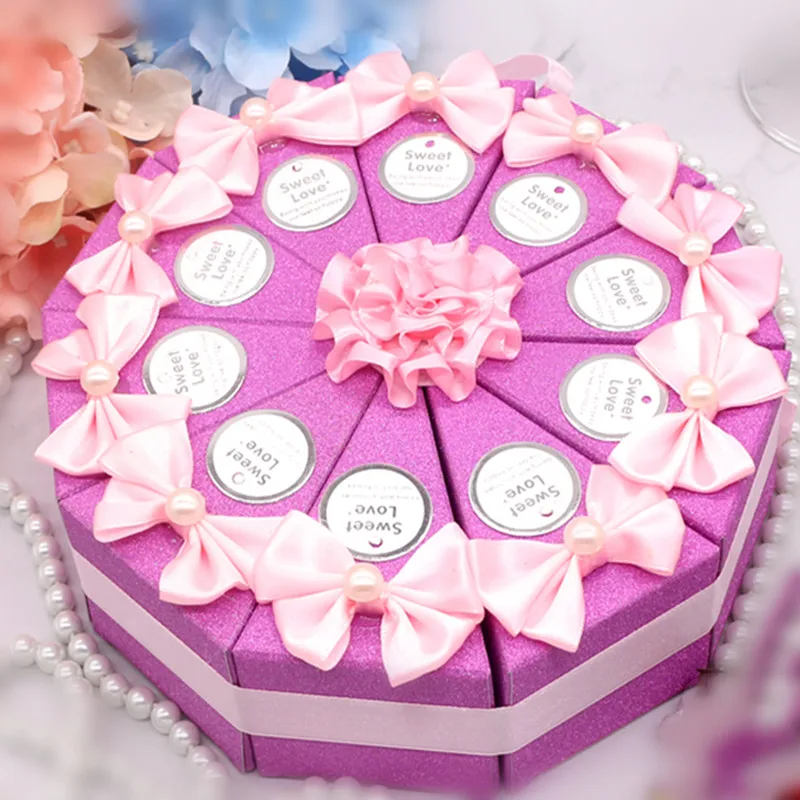15 Styles Creative Triangle Shape Cake Wedding Candy Boxes 10