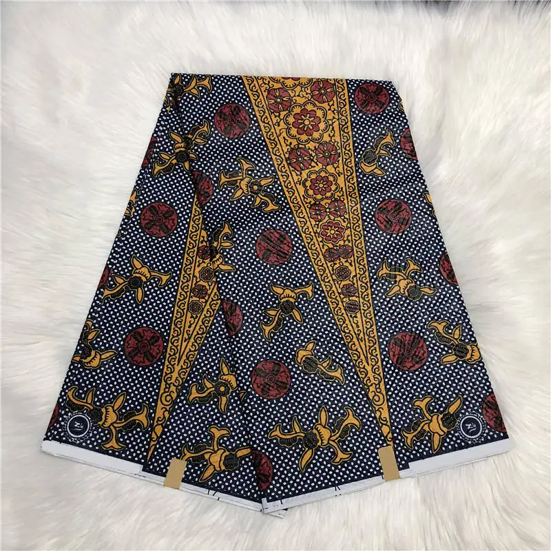 

Polyester Quality Nigerian Ankara Print Fabric Veritable Printed Wax African Ankara Print Fabric For Cloth in 6 yards AW30