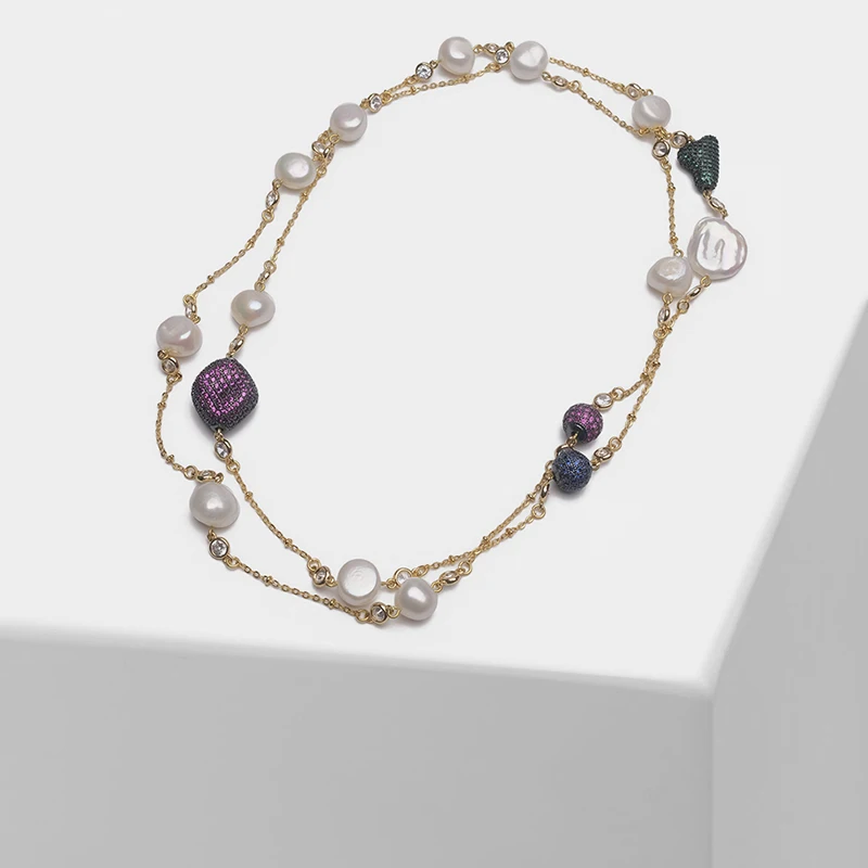 

Amorita Irregular design fashion pearl necklace