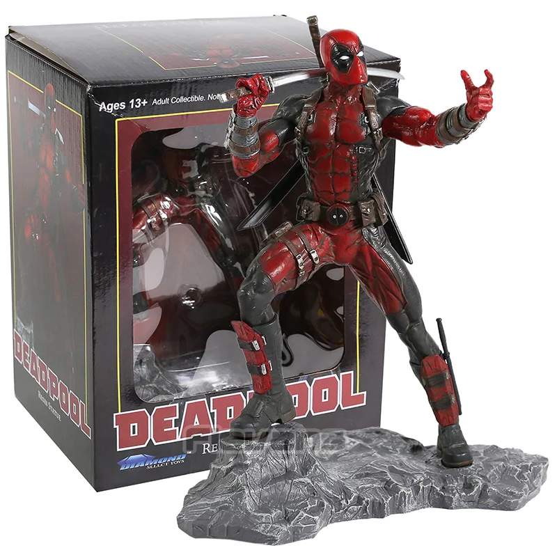 box Marvel Дэдпул, статуэтка из смолы, статуэтка, ПВХ, фигурка, модель игрушки, фигурка Brinquedo - Цвет: box