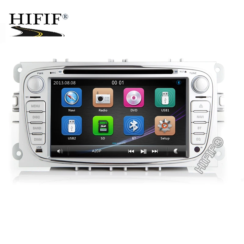 

Double 2 Din 7 Inch Car DVD Radio Player For FORD/Mondeo/S-MAX/C-MAX/Galaxy/FOCUS 2 with GPS Navigation 1080P Free Map BT
