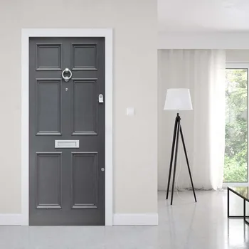 

Print Art Picture 3D Door Sticker DIY Simple Creative Home Decored Decals Self Adhesive Waterproof Mural For Bedroom Renovation