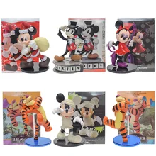 

Disney Mickey Mouse Clubhouse Figures Demon Minnie Mouse & Christmas Mickey Mouse Tigger PVC Action Figures Model Doll Toys Gift