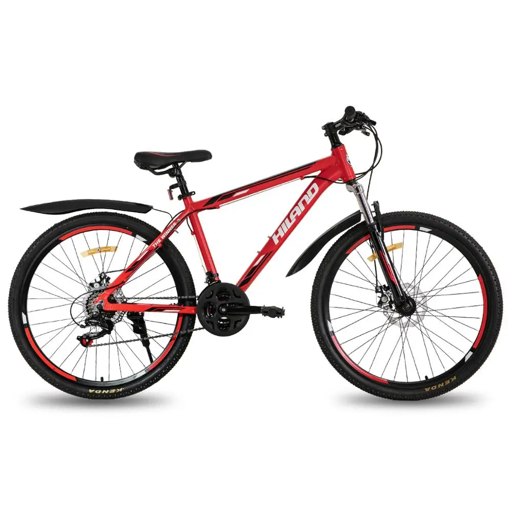 Горный велосипед HILAND стальной каркас 26 дюймов MTB 21 скорость двойной дисковый