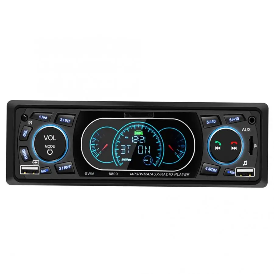 4X60 Вт большой мощности двойной USB Bluetooth Hands-free Быстрая зарядка автомобиля FM радио MP3 Playe