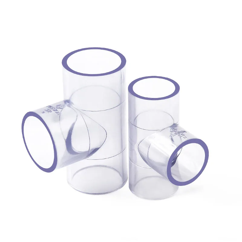 1pc UPVC Pipe Connector 20 25 32 40 50mm Transparent Straight Elbow Tee Joints Aquarium Water Pipe Adapter