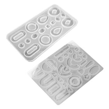 

1 Set Crystal Epoxy Resin Mold Geometric Earrings Ear Pendant Casting Silicone Mould DIY Crafts Jewelry Making Tools
