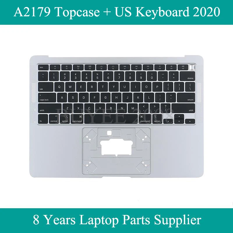 

Оригинальная новая верхняя крышка A2179 2020 для Macbook Air 13 дюймов, клавиатура US с упором для рук, серебристая, проверенная работоспособность