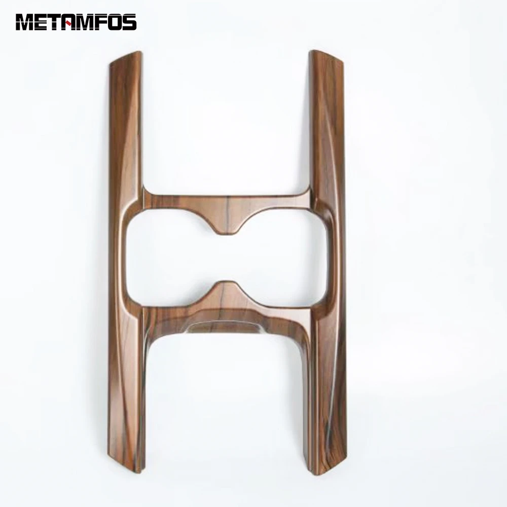 ABS Wood Grain Для Honda CRV держатель стакана из углеродного волокна для бутылки воды Decoraiton рамка Крышка отделка интерьера аксессуары для автомобиля Стайлинг - Название цвета: ABS Wood Grain