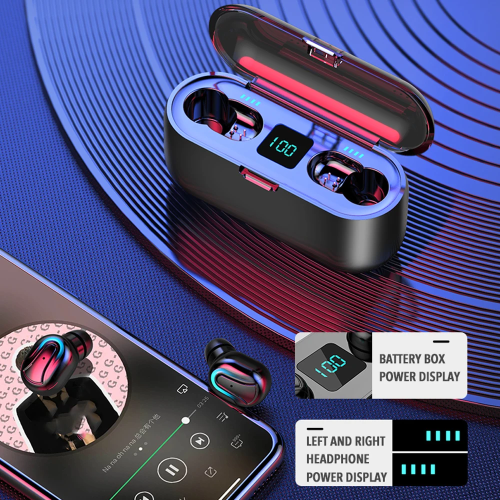 Bluetooth наушники водонепроницаемые наушники TWS 5,0 Стерео шумоподавление Беспроводная мини-гарнитура двойной микрофон для смартфона