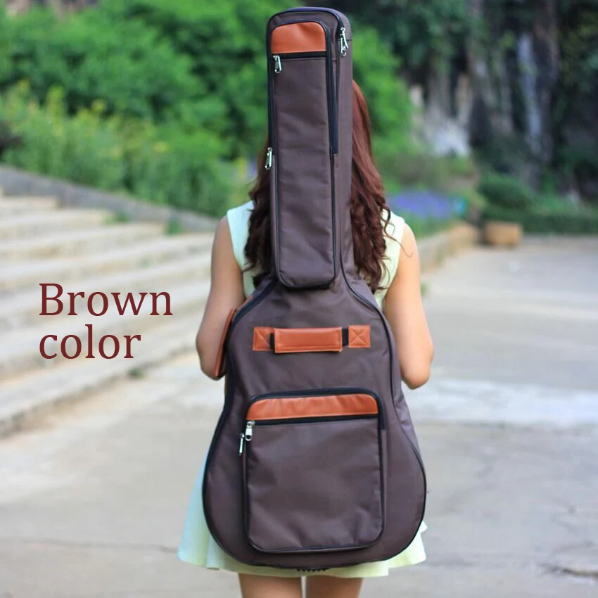 40/41inch Acoustic Guitar Folk Bag Case Waterproof Travel Guitar Backpack Cover 5mm Cotton Padded