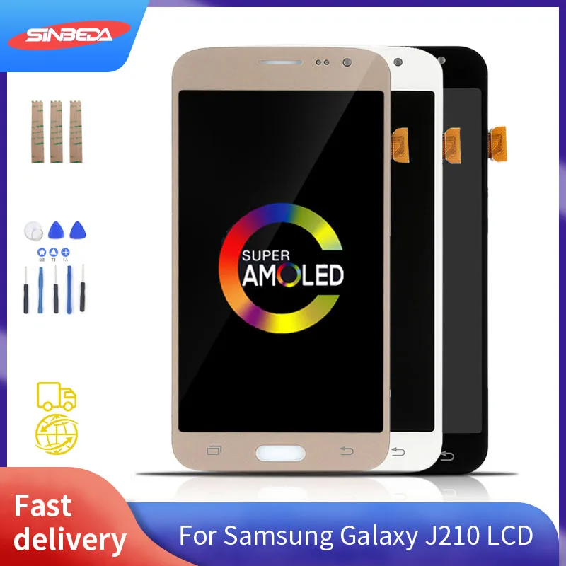 ЖК-дисплей 5 0 дюйма Super AMOLED Sinbeda для SAMSUNG Galaxy J210 дигитайзер сенсорного экрана J210F J210M