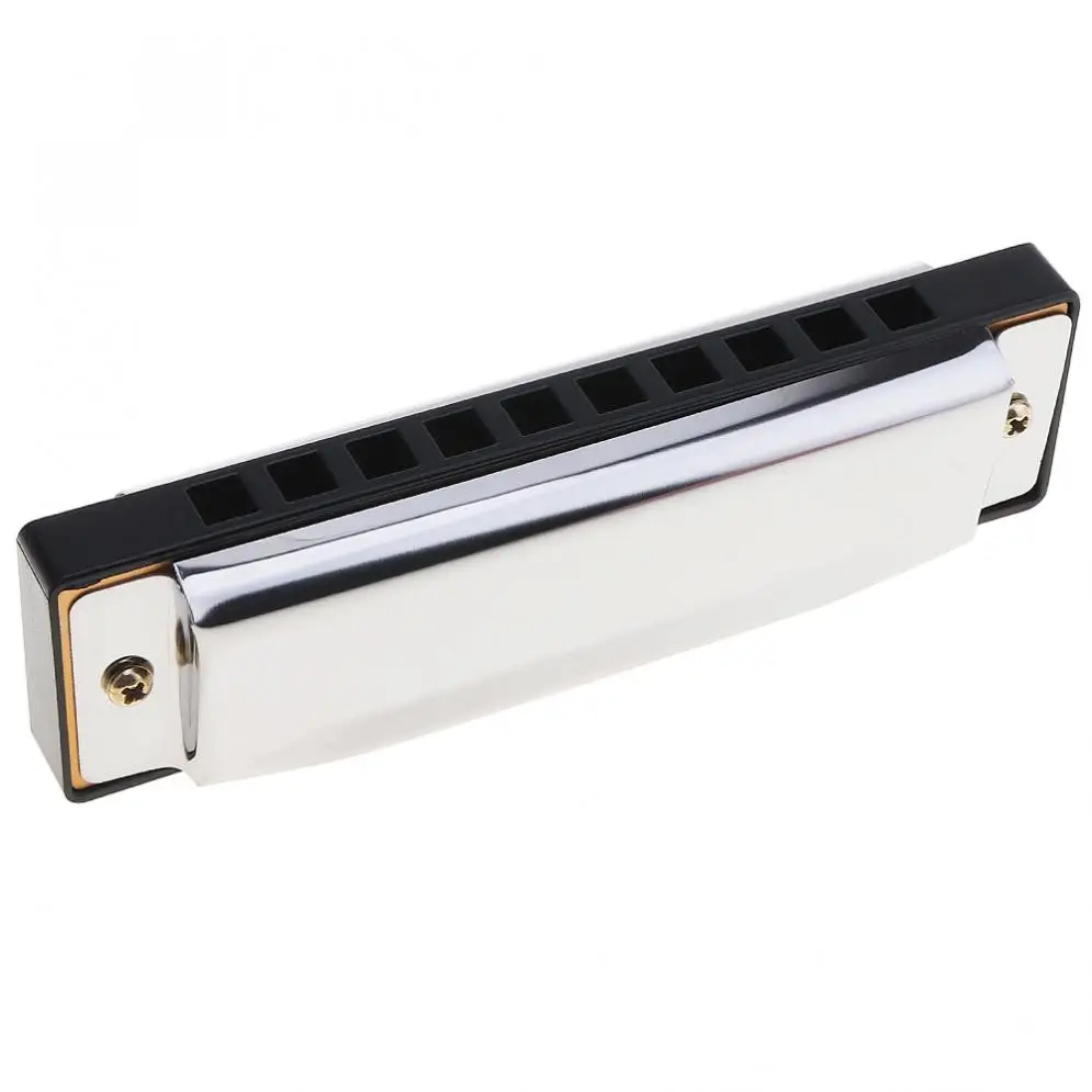 Harmonica 10 Holes Blues Harmonica Musical Instrument Stainless Steel Mouth Organ for Children Woodwind Instruments