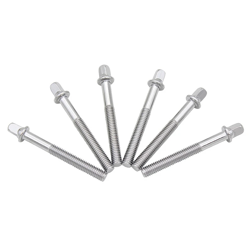 6 Pcs/Set Standard 60mm Bass Drum Key Rod Percussion Instruments Drum Tension Rod Parts& Accessories