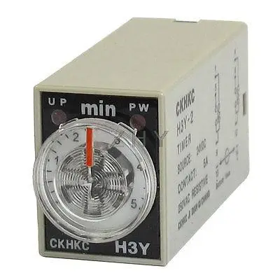 

H3Y-2 DC 24V DPDT 0-5Min 5M 8 Pins Plug in Power on Time Delay Relay