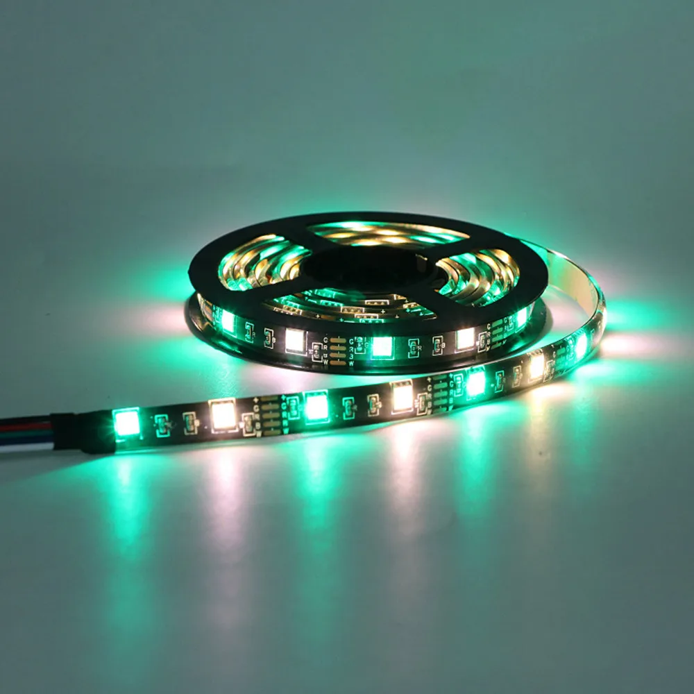 Светодиодная ленсветильник 0 5 м/1 м/2 м/3 м В RGBW RGBWW 5050 SMD 44 Светодиода/м черная гибкая