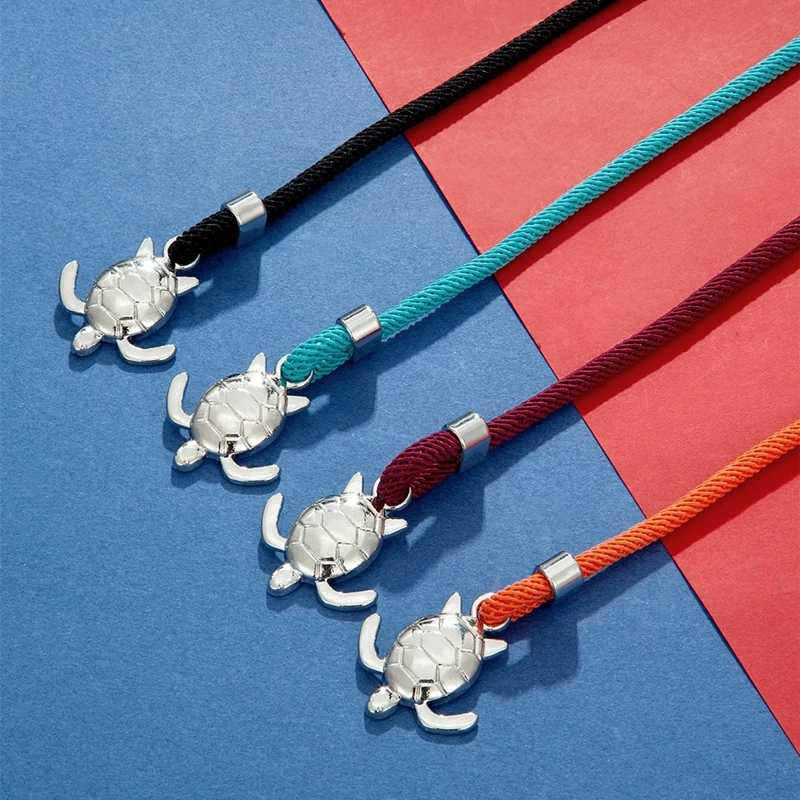 MKENDN Navy Style Turtle Multilayer Milan Rope Bracelet Charms Seablue Rope Men Women Beach Wristband Adjustable Jewelry Homme
